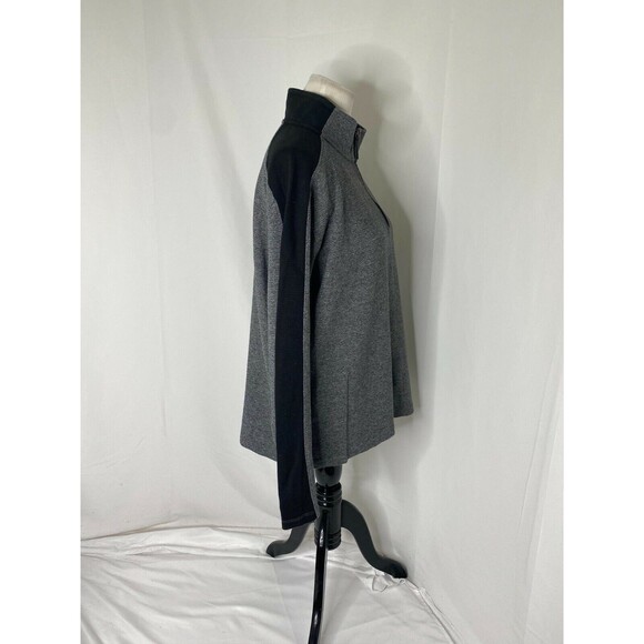 Calvin Klein Men's Sweatshirt Grey and Black 1/4 Zip High Neck Size Large - Picture 6 of 9